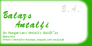 balazs antalfi business card